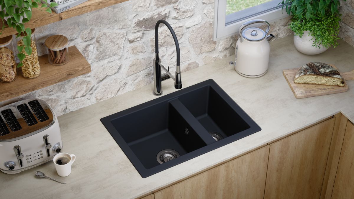 evier à encastrer evo noir